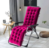 Mom's Moon Soft Velvet Chair Pad/Chair Cushion for Rocking Chair /Office/ Home in Outdoor and Indoor /Resting on Floor Set of 1 ( 18 x 50 Inch Pink) - Pink